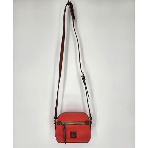Dooney & Bourke Red Pebbled Leather Mini Crossbody Bag - Picture 3 of 16